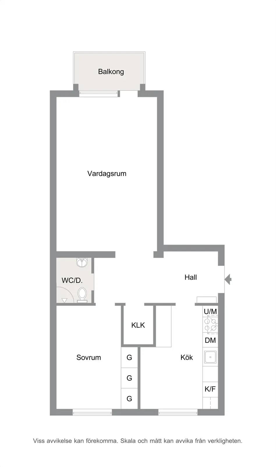 Floor plan for Baskemöllegatan 8B