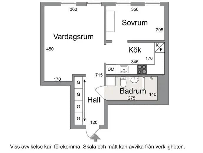 Planritning för Täppgatan 11A