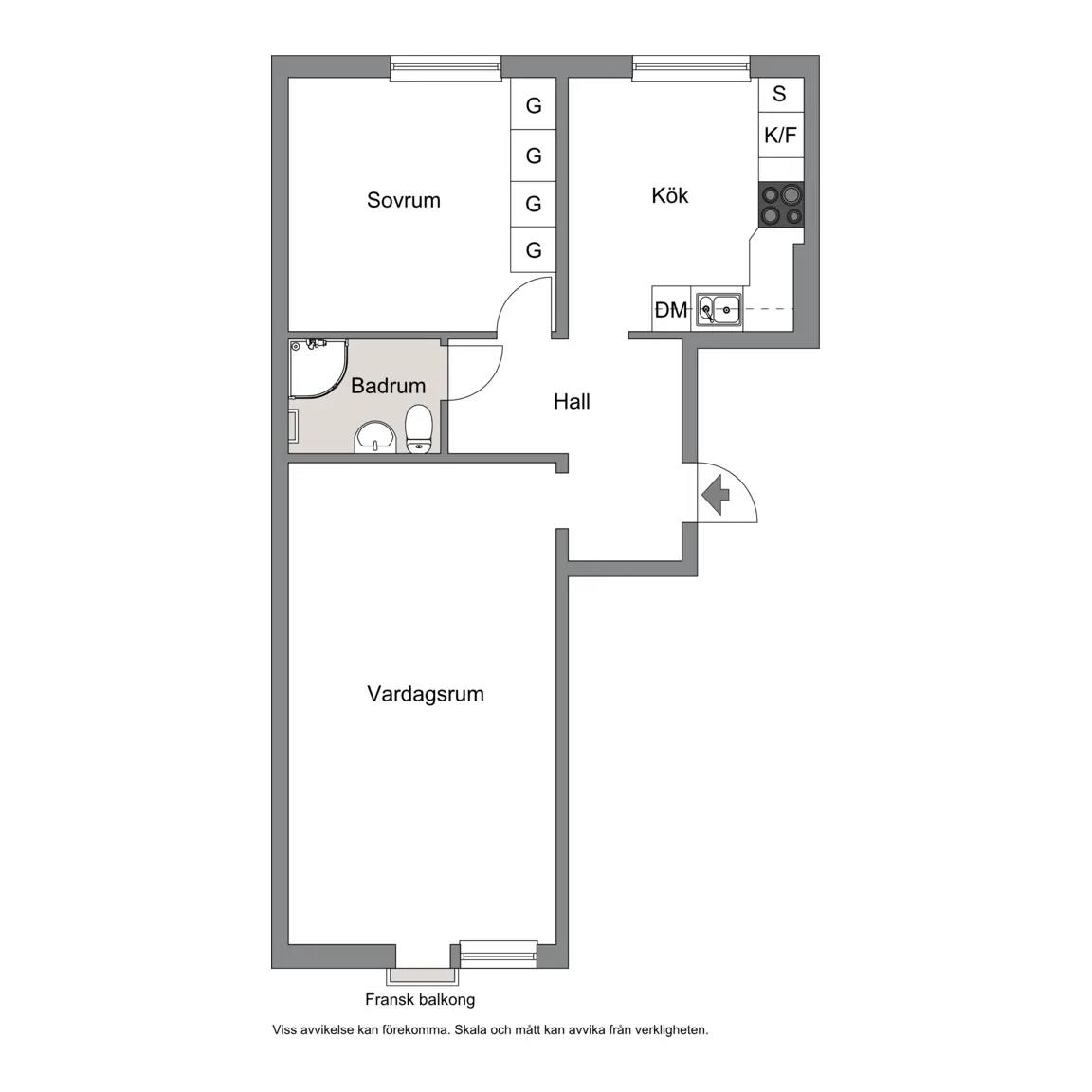 Floor plan for Nya Skeppsbrogatan 3