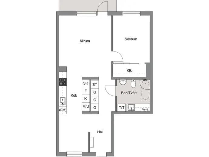 Floor plan for Vikaholmsallén 9C