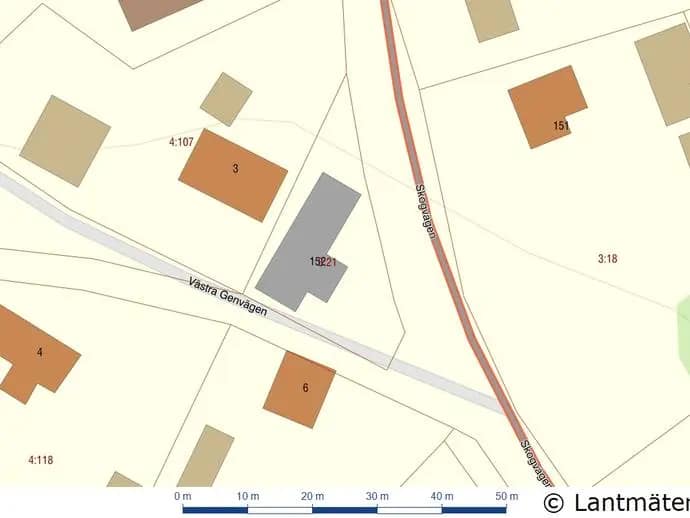 Planritning för Skogvägen 152