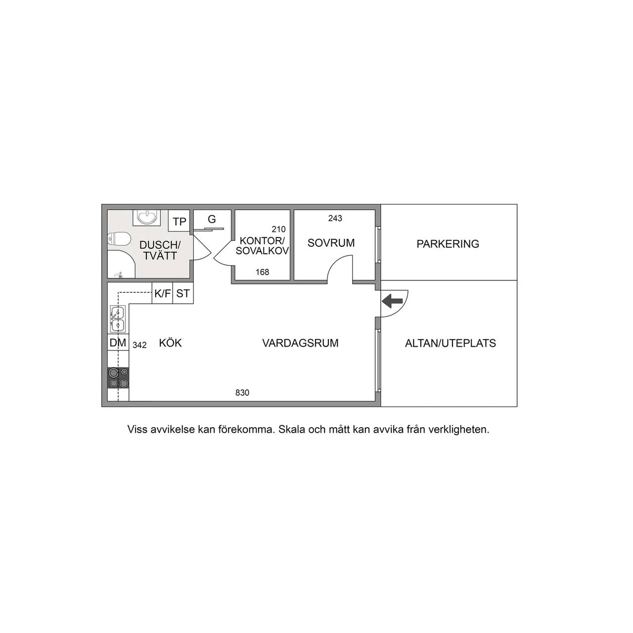 Floor plan for Timmervägen 22C