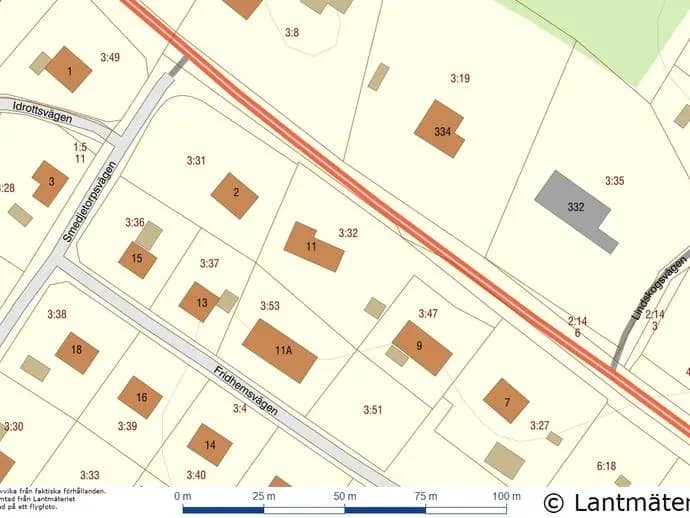 Floor plan for Fridhemsvägen 11