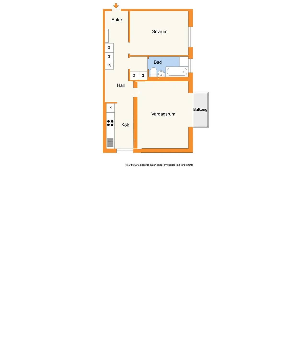 Planritning för LOFOTENGATAN 16, Entréplan
