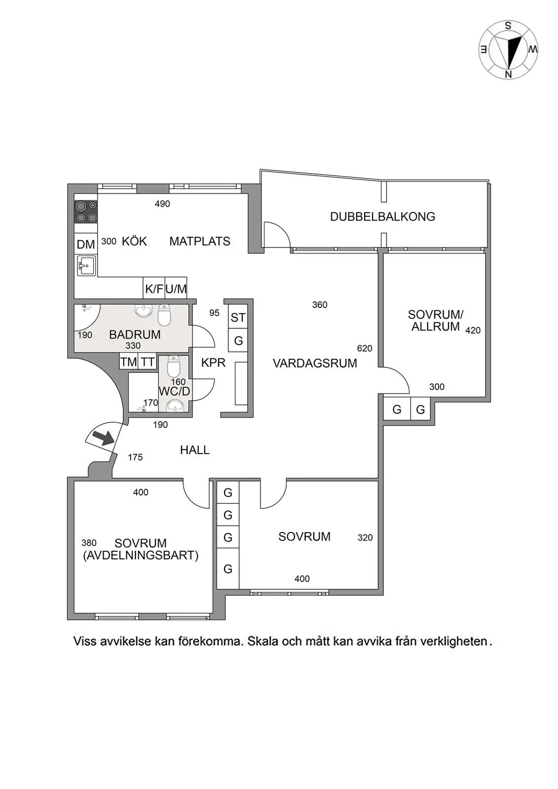 Floor plan for Vallavägen 157