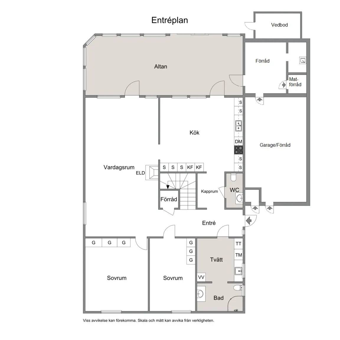 Floor plan for Blyvägen 18