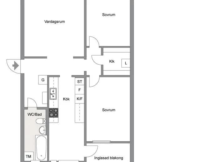 Floor plan for Norregårdsvägen 11A