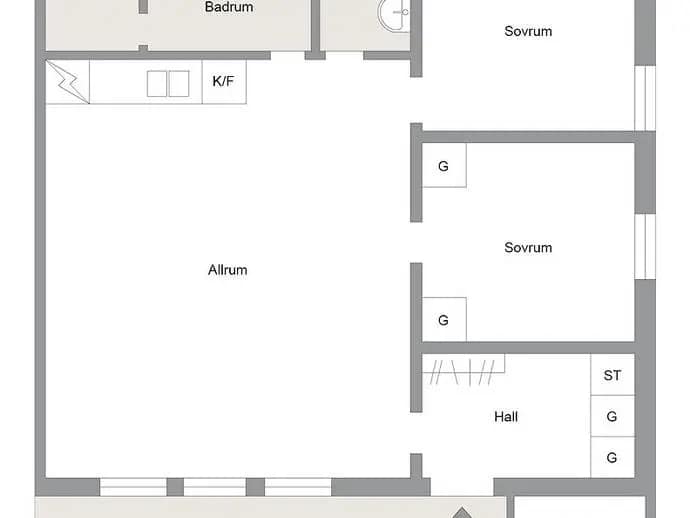 Floor plan for Röda byn 19:4