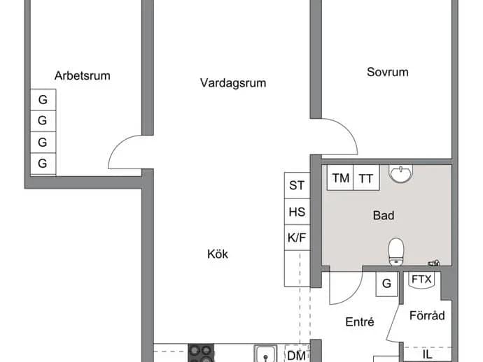 Floor plan for Axel Quidings gata 8C