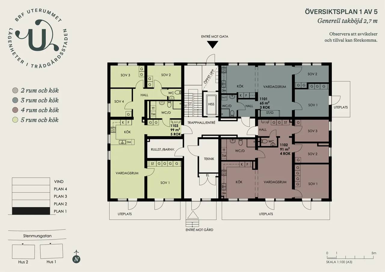 Planritning för Stenmursgatan 12
