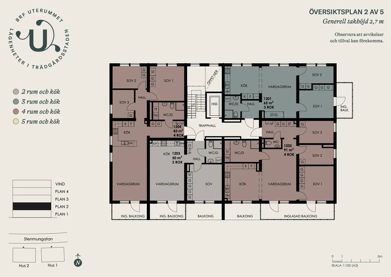 Planritning för Stenmursgatan 10
