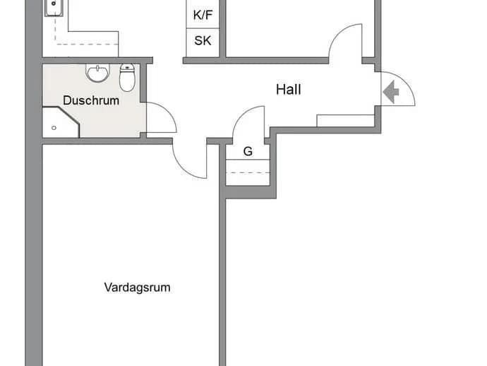 Floor plan for Rombergsgatan 4
