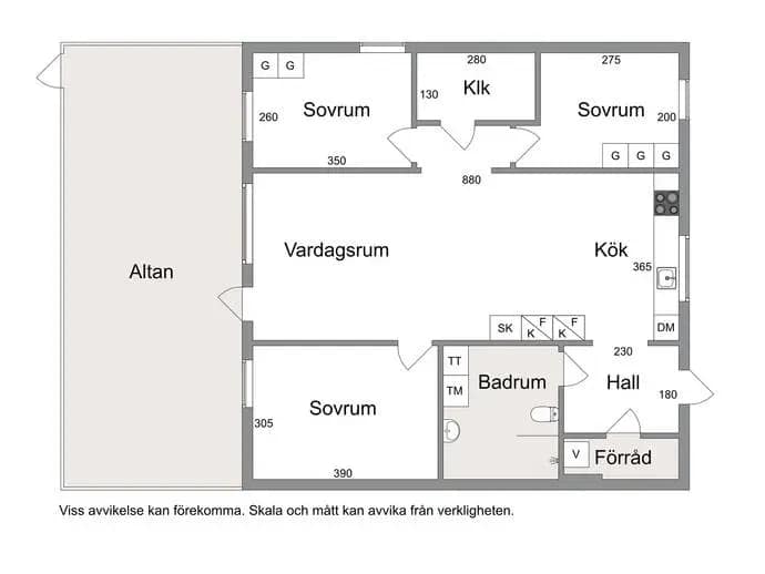 Planritning för Rättaregatan 4A