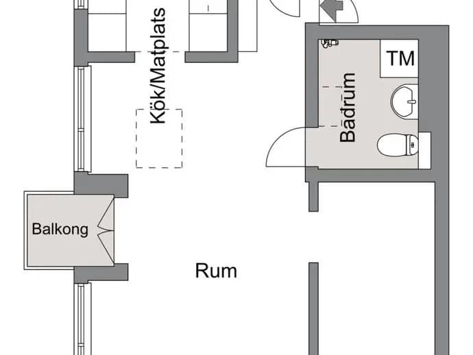 Floor plan for Dalbovägen 3A