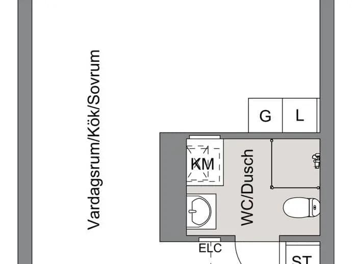 Planritning för Råbyvägen 57E