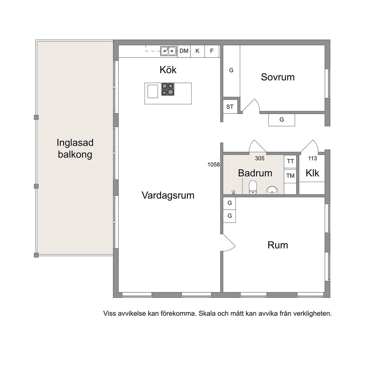 Planritning för Sandgatan 9B