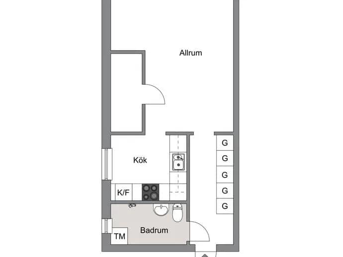 Floor plan for Norregårdsvägen 9C