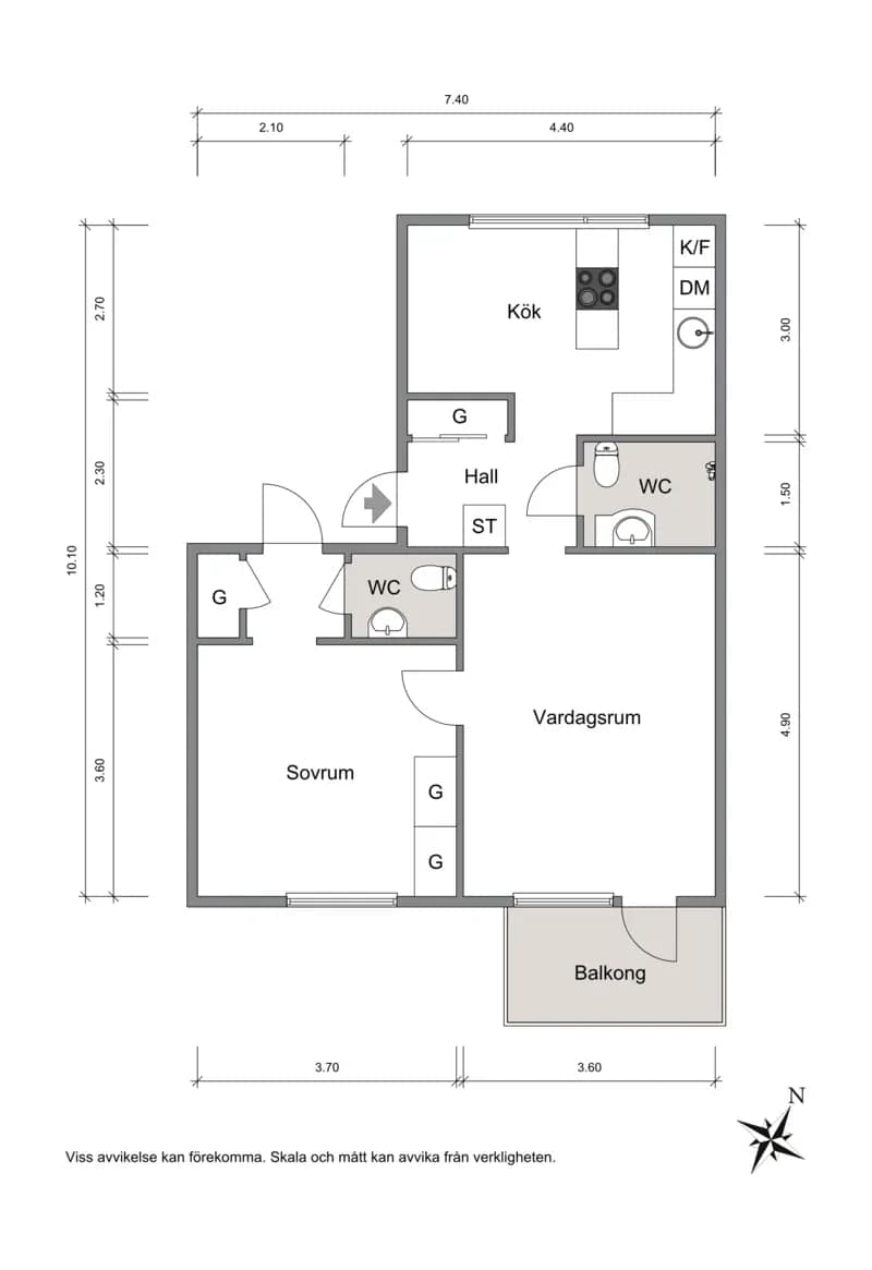 Floor plan for Stridsbergsgatan 8A