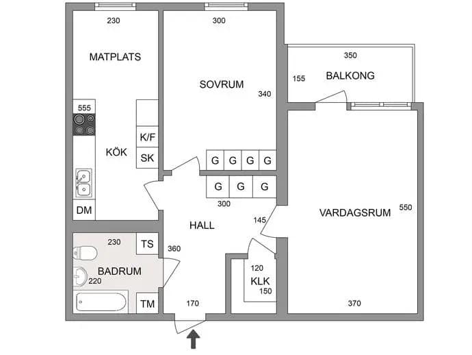 Floor plan for Vendelsö Skolväg 21