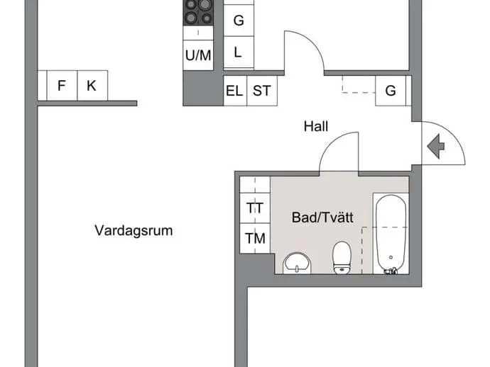 Floor plan for Bränningevägen 26A