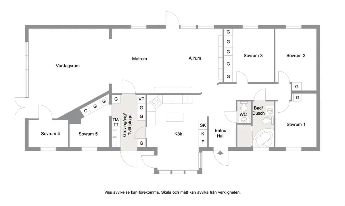Floor plan for Louisedalsvägen 17