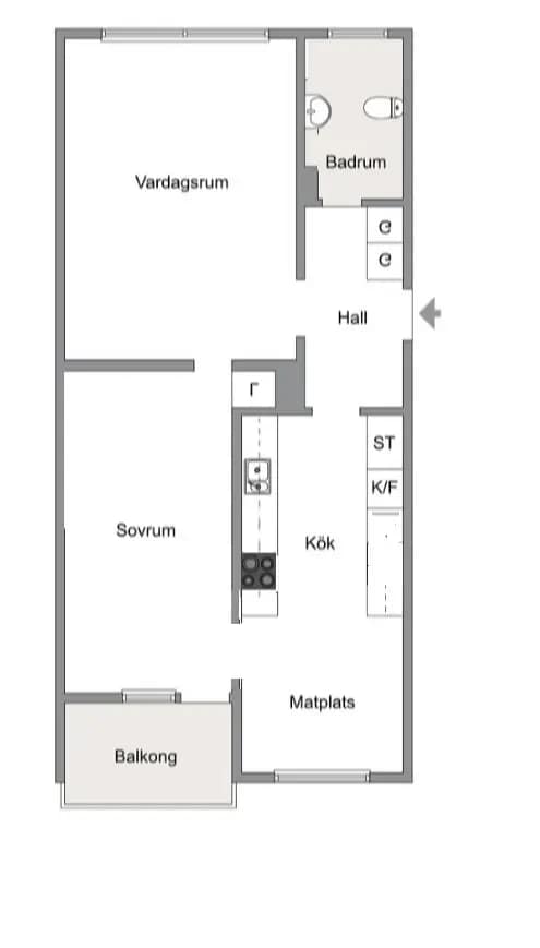 Floor plan for HOLMINGEGRÄND 29, Vån 2/2