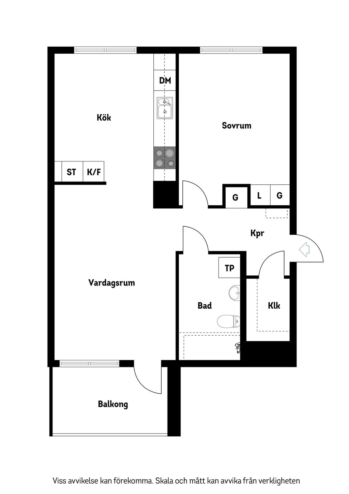 Planritning för Gripengatan 24