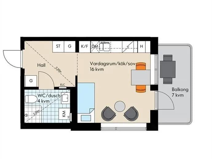 Floor plan for Förrådsvägen 44