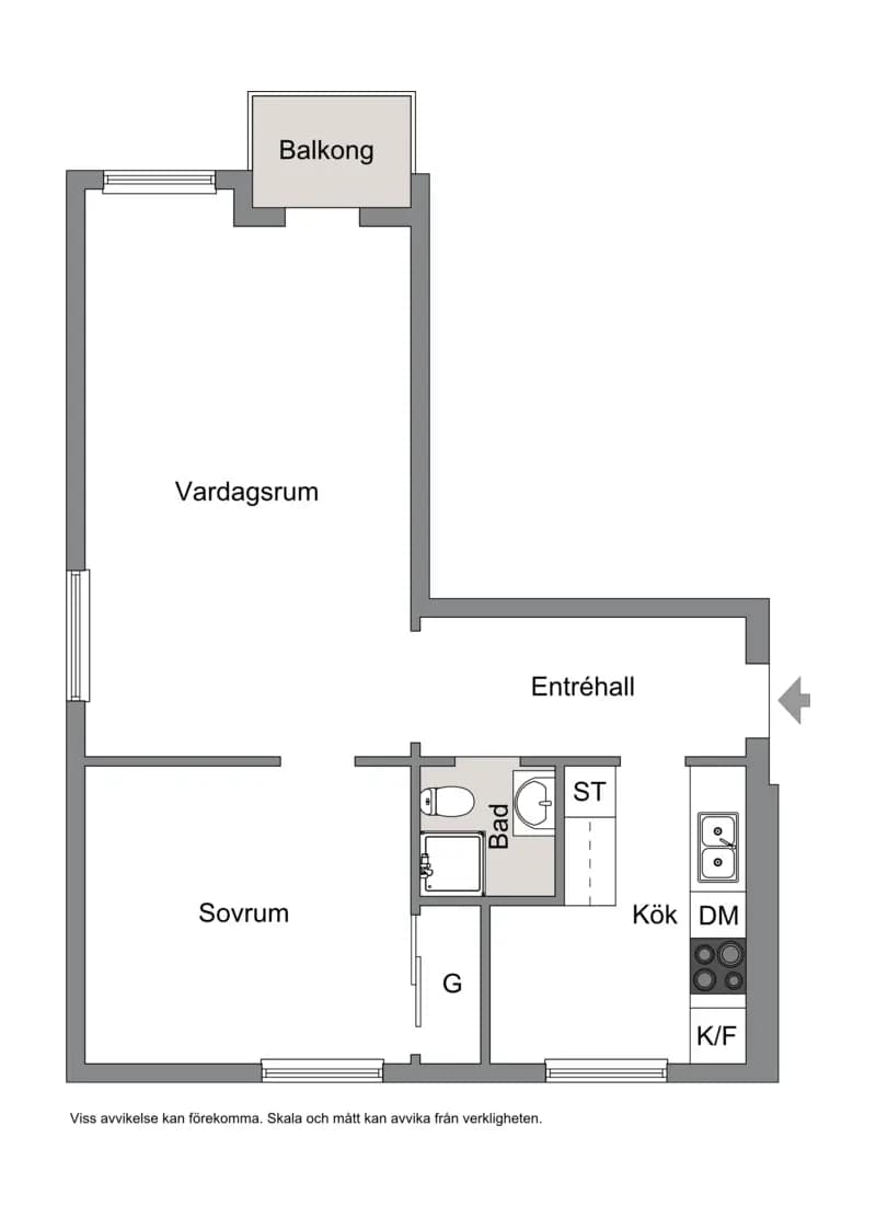 Floor plan for Näsbychaussén 19B