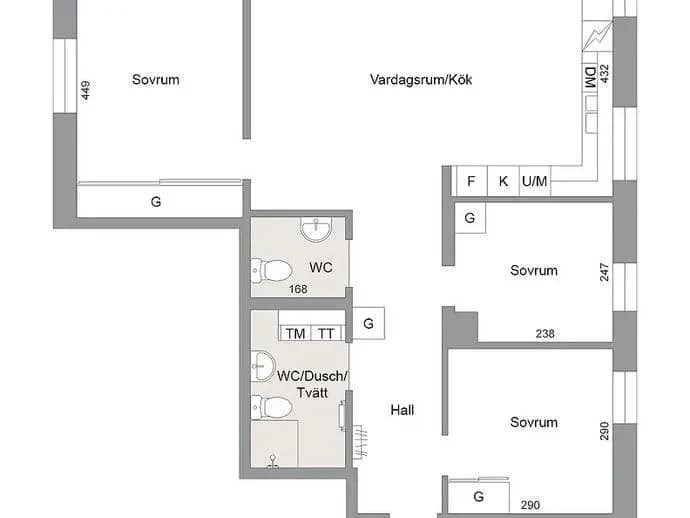 Floor plan for Charlotte Löwenskölds gränd 8