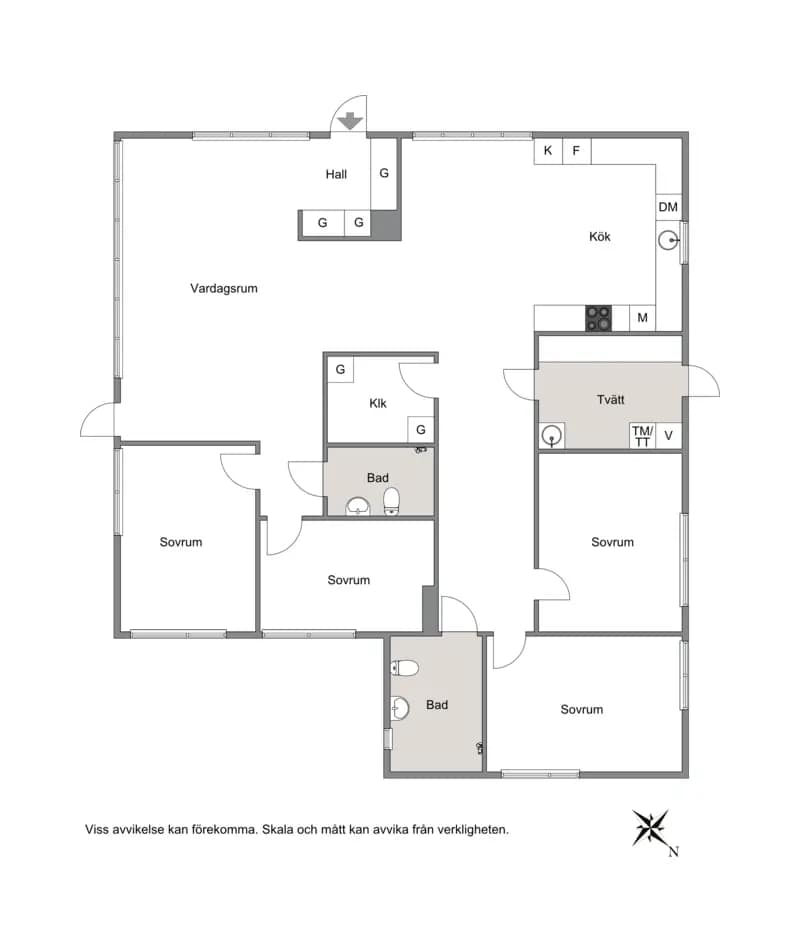 Planritning för Rosendalsvägen 8