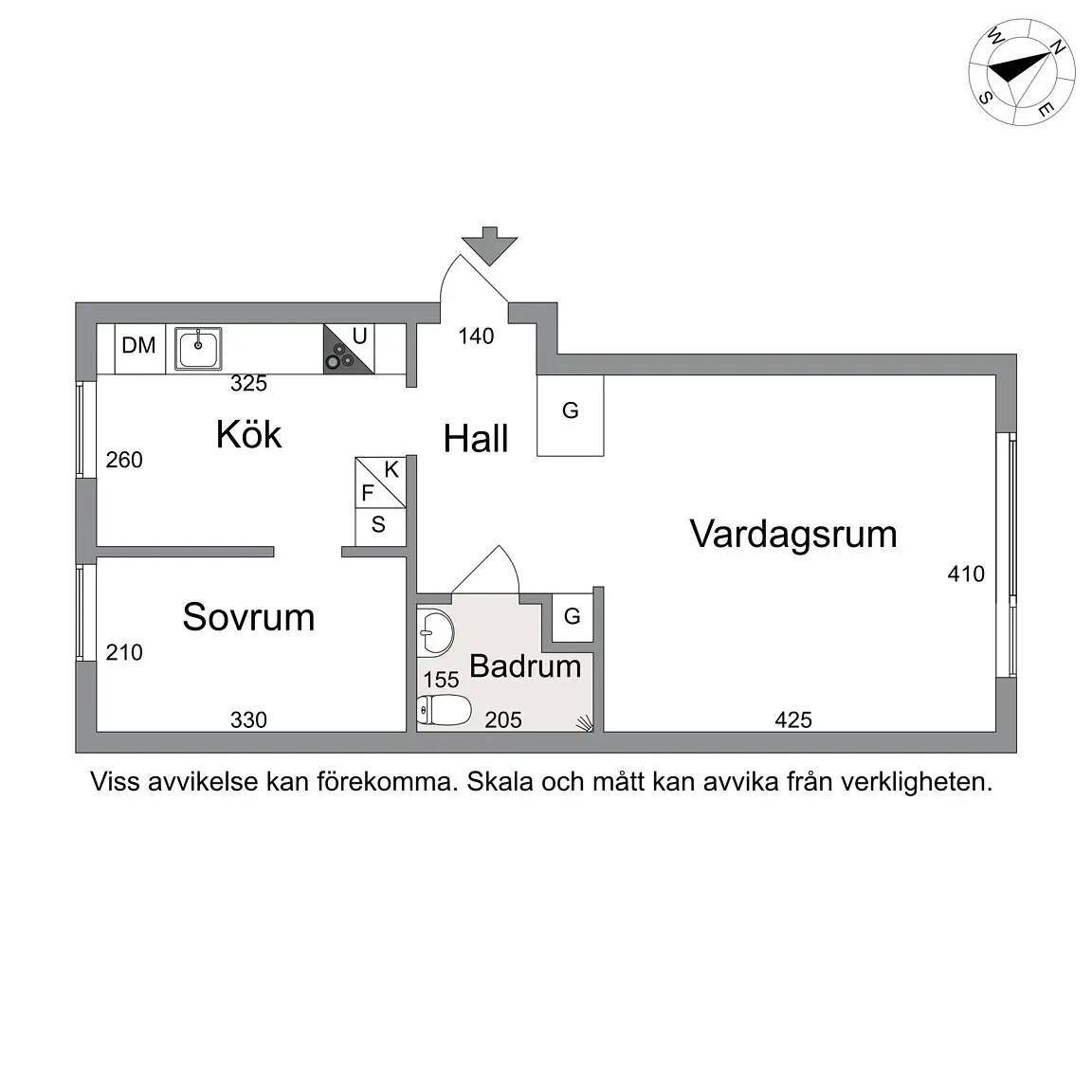 Floor plan for Styrsögatan 3A