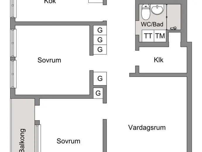 Floor plan for Dalbovägen 1B
