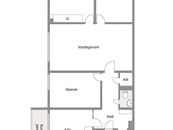 Planritning för Furuvägen 18B