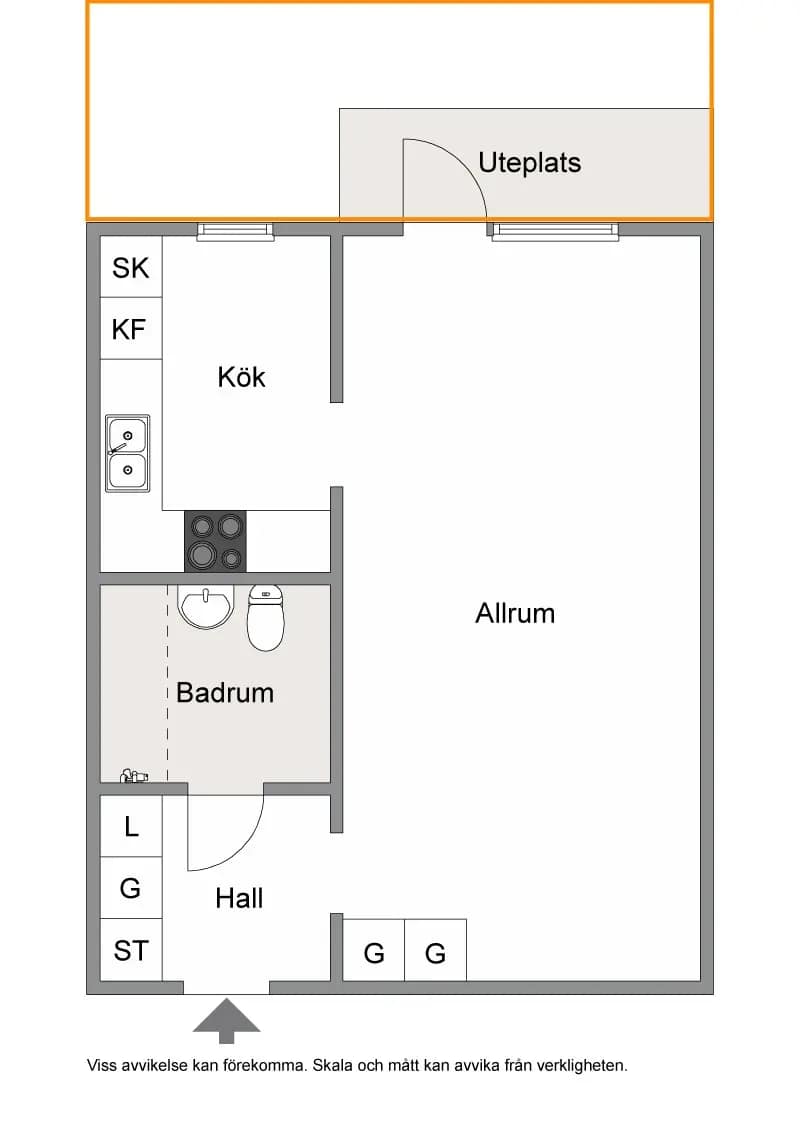 Floor plan for Signalgatan 9B