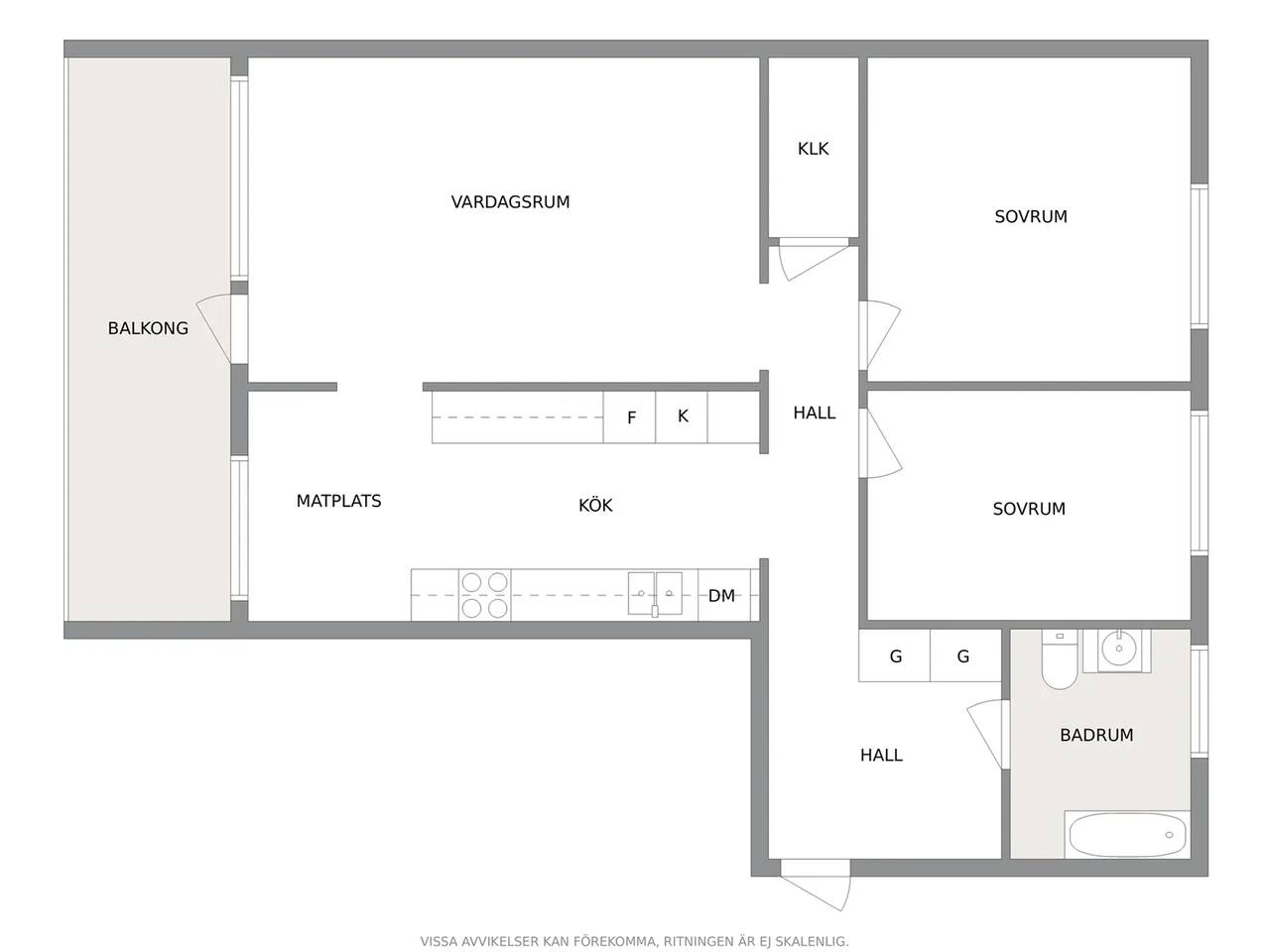 Floor plan for Södergatan 80