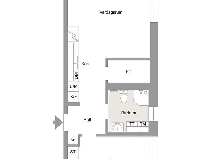 Floor plan for Sandbacksgatan 4