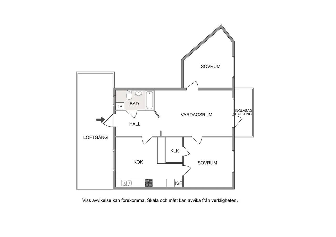 Floor plan for Myrstuguvägen 355, 2 tr