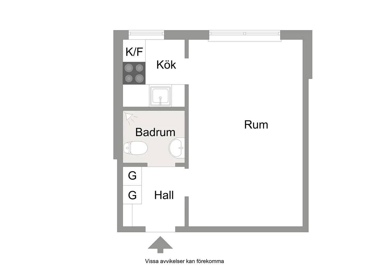 Planritning för Hyttgatan 15B