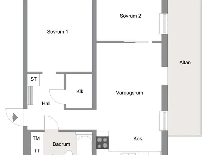 Floor plan for Åsgatan 73B