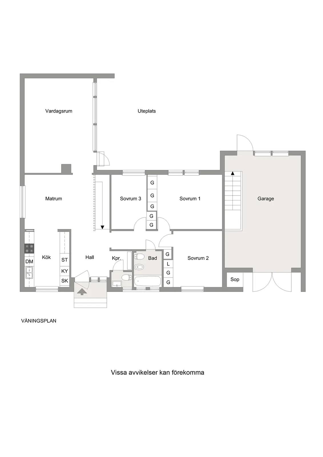 Planritning för Svibackagatan 2