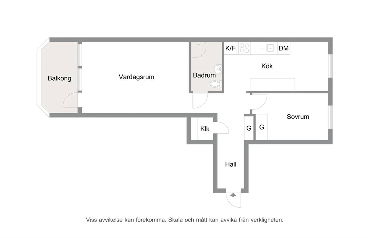 Floor plan for Kronetorpsgatan 60A