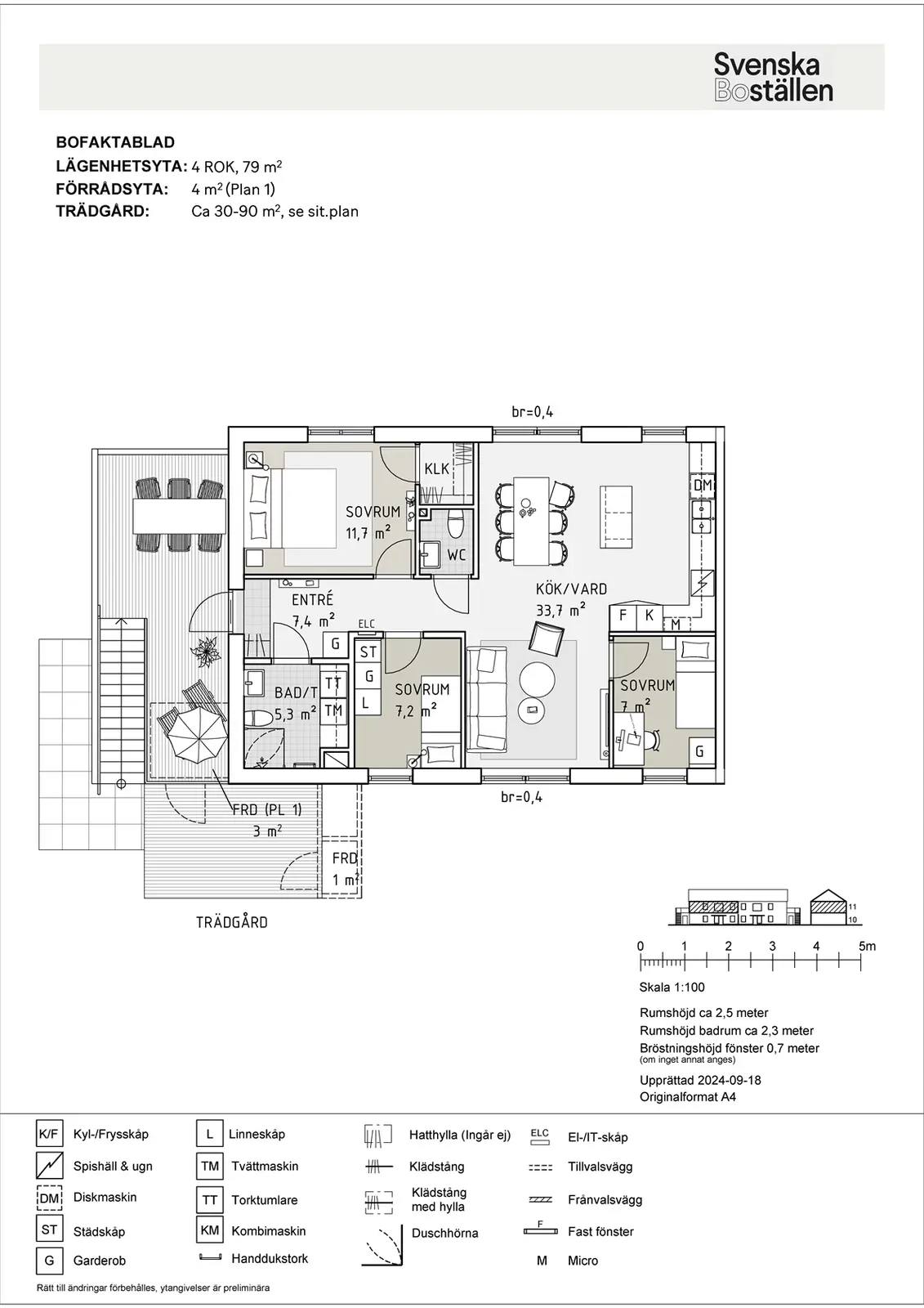 Floor plan for Backen 7D