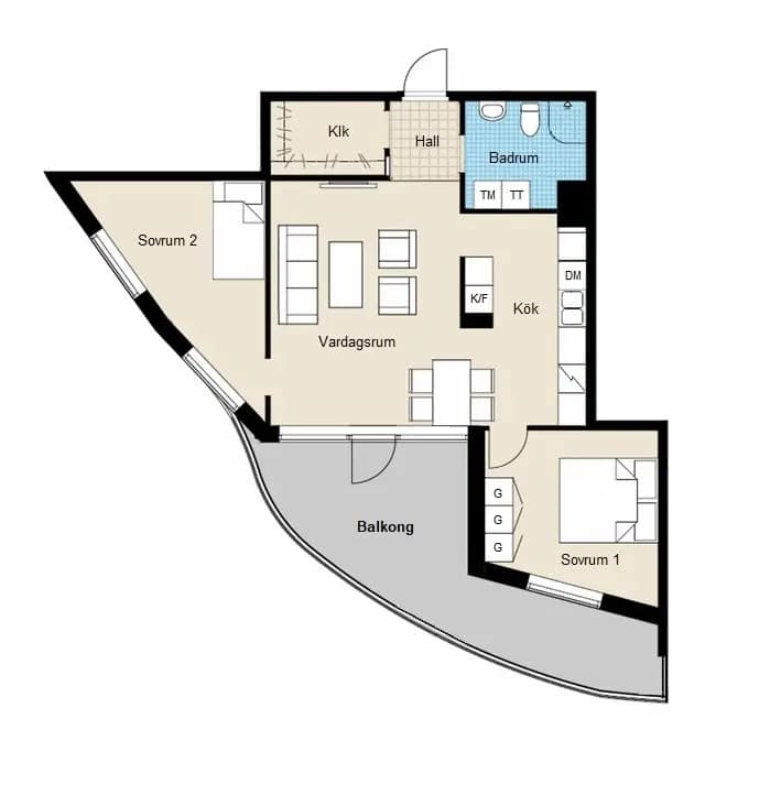 Floor plan for Funäsgatan 8