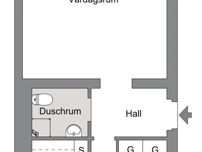 Planritning för Baggargatan 12 A