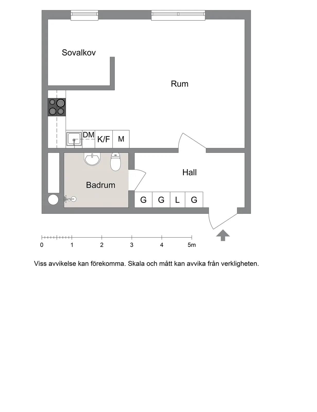 Planritning för Axvägen 2, vån 6/6