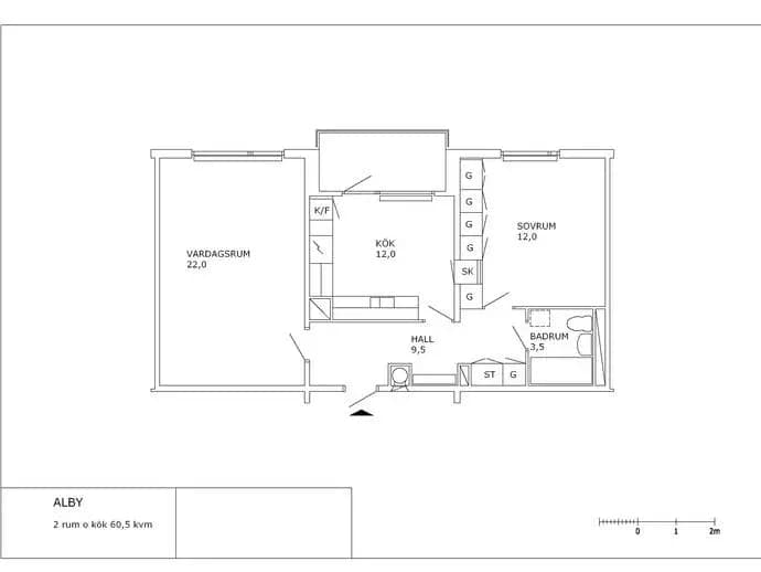 Planritning för Domarebacken 14, 3 tr