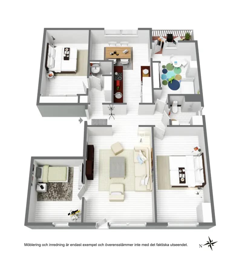 Planritning för Övre Villagatan 24B