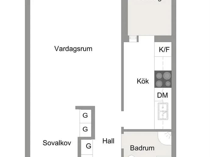 Floor plan for Verkstadsvägen 6C