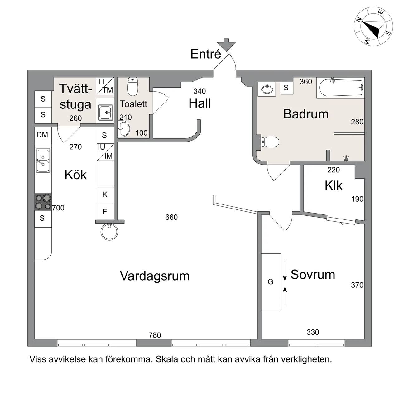 Planritning för Garvaregatan 8A
